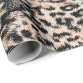Leopardenstruktur, Leopardenmuster Geschenkpapier (Rolleneckpunkt)