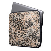 Leopardenstruktur, Leopardenmuster Laptopschutzhülle (Vorderseite Links)