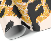 Leopardenstruktur mit goldbarocken Mustern Geschenkpapier (Rolleneckpunkt)