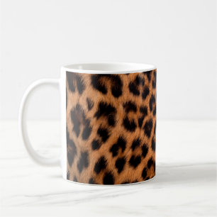 Leopardenstruktur: Naher Leopardenfleck Kaffeetasse