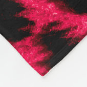 Leopardentextur in Schwarz und Rot Fleecedecke (Ecke)
