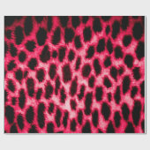 Leopardentextur in Schwarz und Rot Geschenkpapier (Flach)