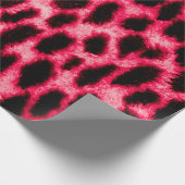Leopardentextur in Schwarz und Rot Geschenkpapier (Ecke)