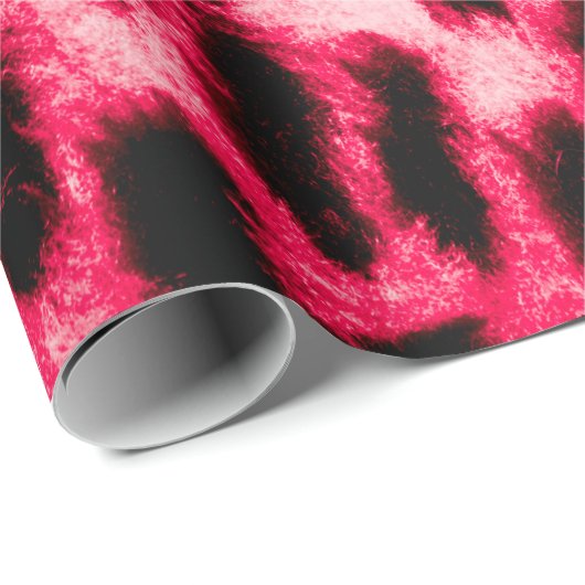 Leopardentextur in Schwarz und Rot Geschenkpapier (Rolleneckpunkt)