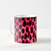 Leopardentextur in Schwarz und Rot Kaffeetasse (Vorderseite Links)