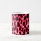 Leopardentextur in Schwarz und Rot Kaffeetasse (Mittel)
