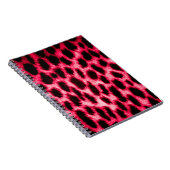 Leopardentextur in Schwarz und Rot Notizblock (Rechte Seite)
