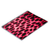 Leopardentextur in Schwarz und Rot Notizblock (Linke Seite)