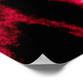 Leopardentextur in Schwarz und Rot Poster (Ecke)