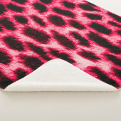 Leopardentextur in Schwarz und Rot Sherpadecke (3/4)