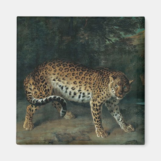 Leopardess (von Jean-Baptiste Oudry) Magnet (Vorne)