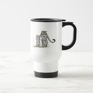 Leopardfamilien-Reise Tasse