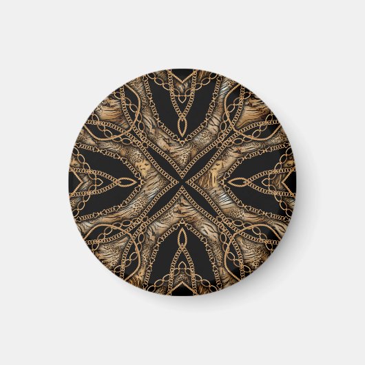 Leopardfell & Schmuck Magnet (Vorne)