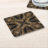 Leopardfell & Schmuck Rechteckiger Pappuntersetzer (angewinkelt)