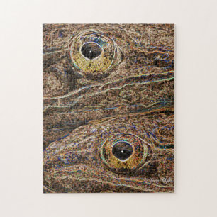 Leopardfrogsch Pop-Art Puzzle