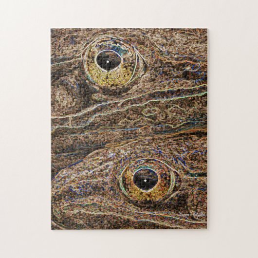 Leopardfrogsch Pop-Art Puzzle (Vertikal)