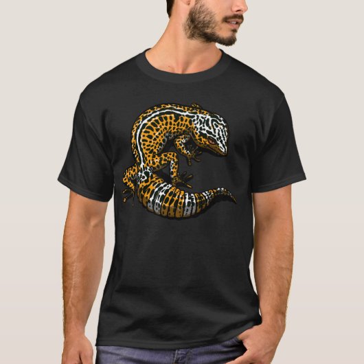 Leopardgecko-Eidechsen-Reptil T-Shirt (Vorderseite)