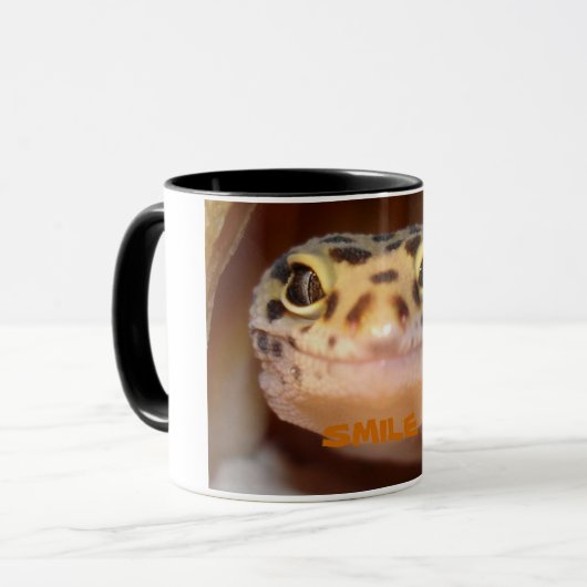 Leopardgecko-Lächeln-Tasse Tasse (Vorderseite Links)