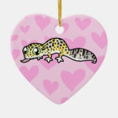 Leopardgecko-Liebe (addieren Sie Ihre eigene Keramik Ornament (Vorne)