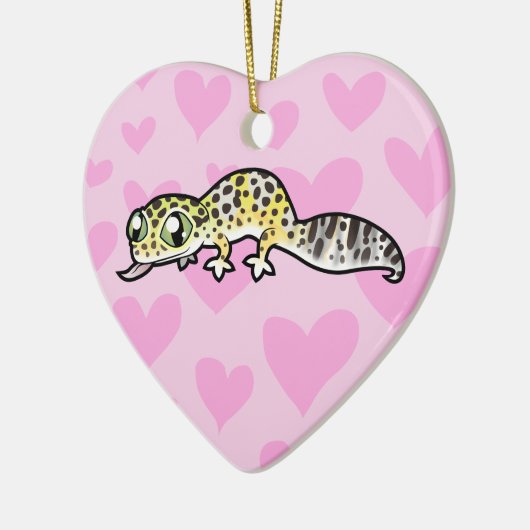 Leopardgecko-Liebe (addieren Sie Ihre eigene Keramik Ornament (Links)