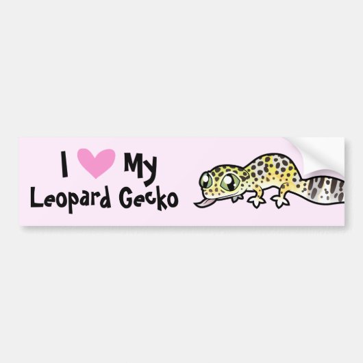 Leopardgecko-Liebe Autoaufkleber (Vorne)