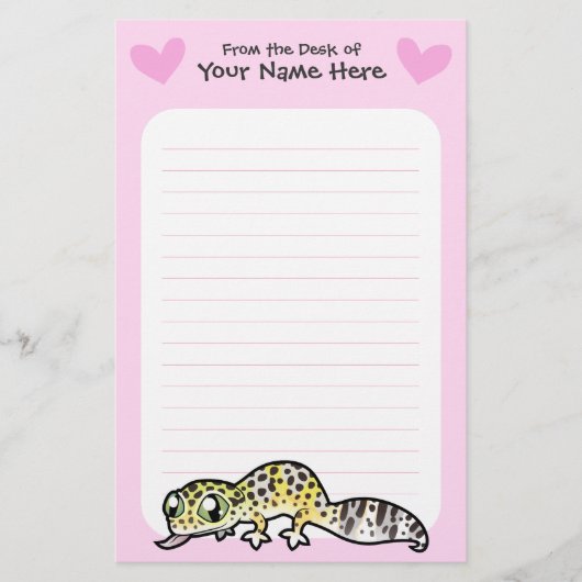 Leopardgecko-Liebe Briefpapier (Vorderseite)