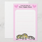 Leopardgecko-Liebe Briefpapier (Vorne/Hinten)