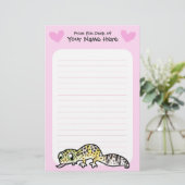 Leopardgecko-Liebe Briefpapier (Stehend Vorderseite)
