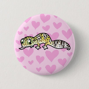 Leopardgecko-Liebe Button