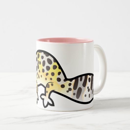 Leopardgecko-Liebe Zweifarbige Tasse (VorderseiteRechts)