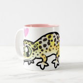 Leopardgecko-Liebe Zweifarbige Tasse (Vorderseite Links)