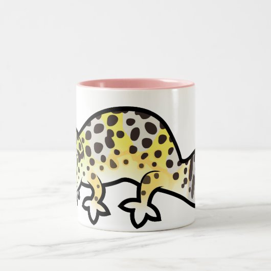 Leopardgecko-Liebe Zweifarbige Tasse (Mittel)