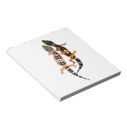Leopardgecko Pärchen Notizblock (angewinkelt)