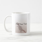 Leopardgepunkteter Gecko auf Sand Kaffeetasse (Links)