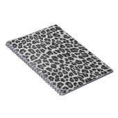 Leopardgrau und Hellgrau Druck Notizblock (Rechte Seite)