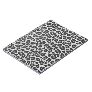Leopardgrau und Hellgrau Druck Notizblock