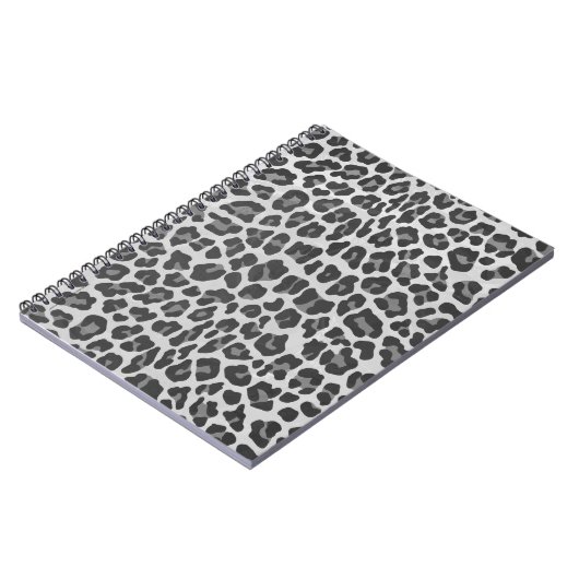 Leopardgrau und Hellgrau Druck Notizblock (Linke Seite)