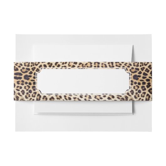 Leopardhaar Einladungsbanderole (Vorderseite Beispiel)