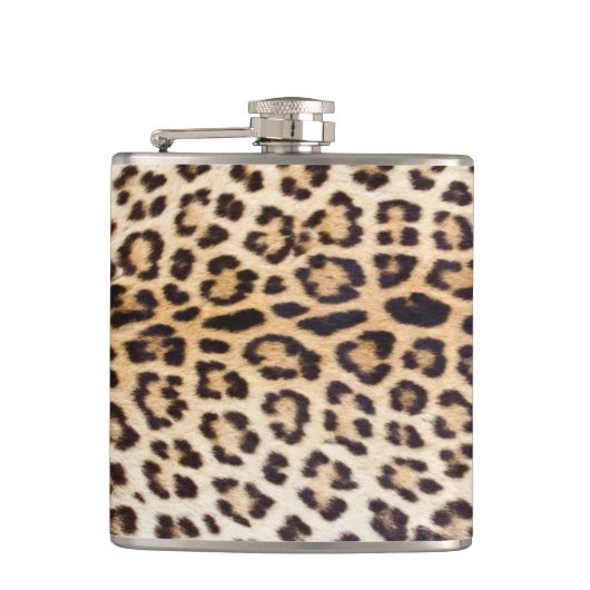 Leopardhaar Flachmann (Vorderseite)