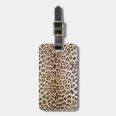 Leopardhaar Gepäckanhänger (Vorderseite vertikal)