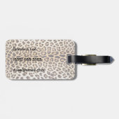 Leopardhaar Gepäckanhänger (Rückseite horizontal)