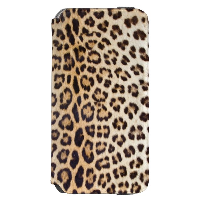 Leopardhaar Incipio iPhone Geldbeutel-Hülle (Folio Vorderseite)