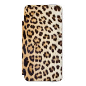 Leopardhaar Incipio iPhone Geldbeutel-Hülle (Folio Vorderseite)