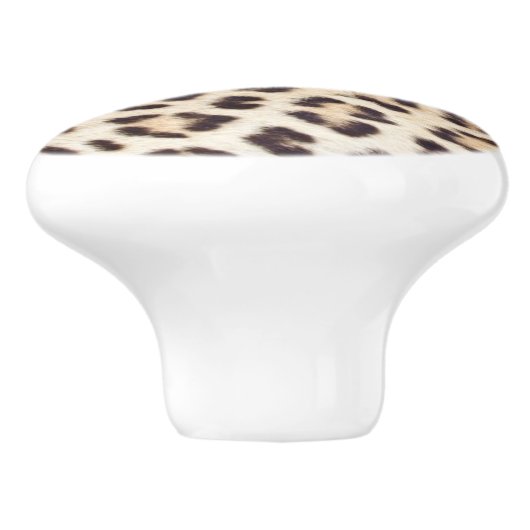 Leopardhaar Keramikknauf (Seitenansicht)