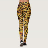 LEOPARDHAUT MIT SONNENBLUMEN LEGGINGS (Rückseite)