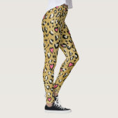 Leopardherz-/Leopardtierdruckrosaherz Leggings (Rechts)
