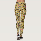 Leopardherz-/Leopardtierdruckrosaherz Leggings (Rückseite)