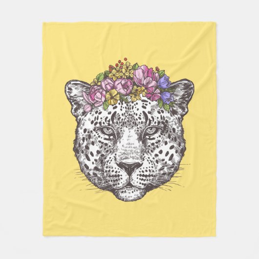 Leopardhippie-Chic Fleecedecke (Vorderseite)