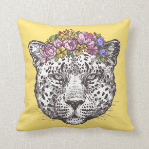 Leopardhippie-Chic Kissen