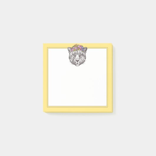 Leopardhippie-Chic Post-it Klebezettel (Vorderseite)